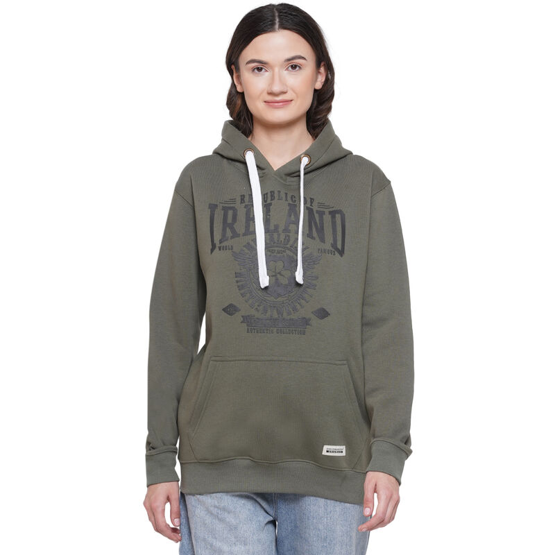 Ireland Wings Unisex Hoodie Olive Green